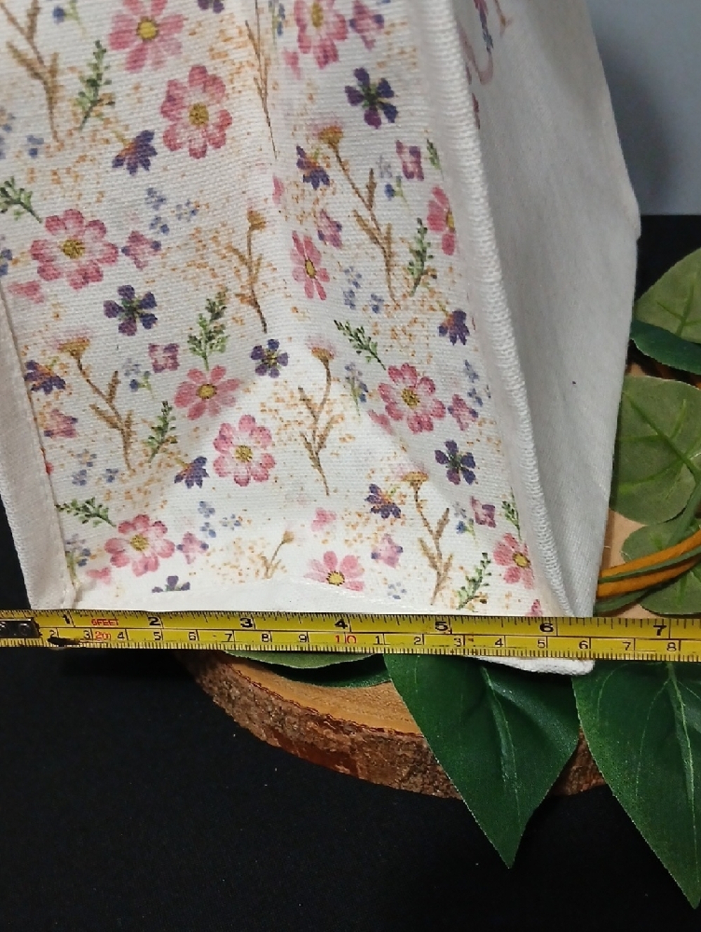 Floral 'MOM' Canvas Tote Bag in Cream and Pink NWT - Picture 9 of 9